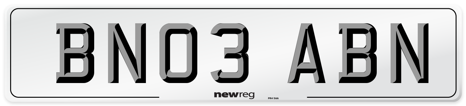 BN03 ABN Number Plate from New Reg